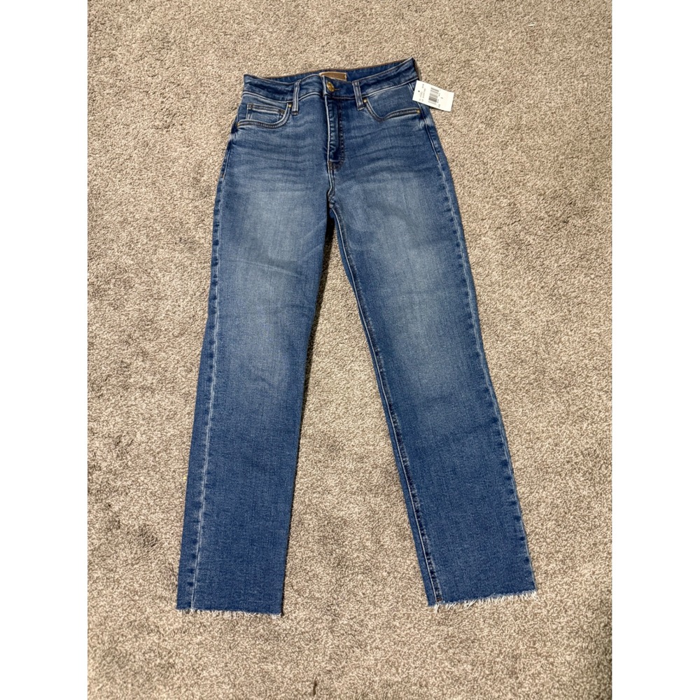 KUT from the Kloth Rachael Fab Ab Mom Jeans Adherent Blue High Rise Size 0 NEW